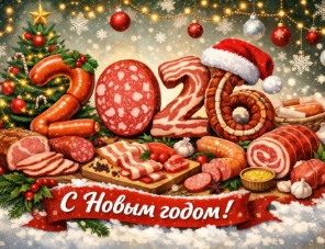 «Мясной Эксперт» поздравляет вас с наступающим 2026 годом!
