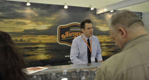 Стенд мясокомбинат "Янтарный"