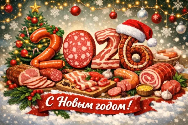 «Мясной Эксперт» поздравляет вас с наступающим 2026 годом!